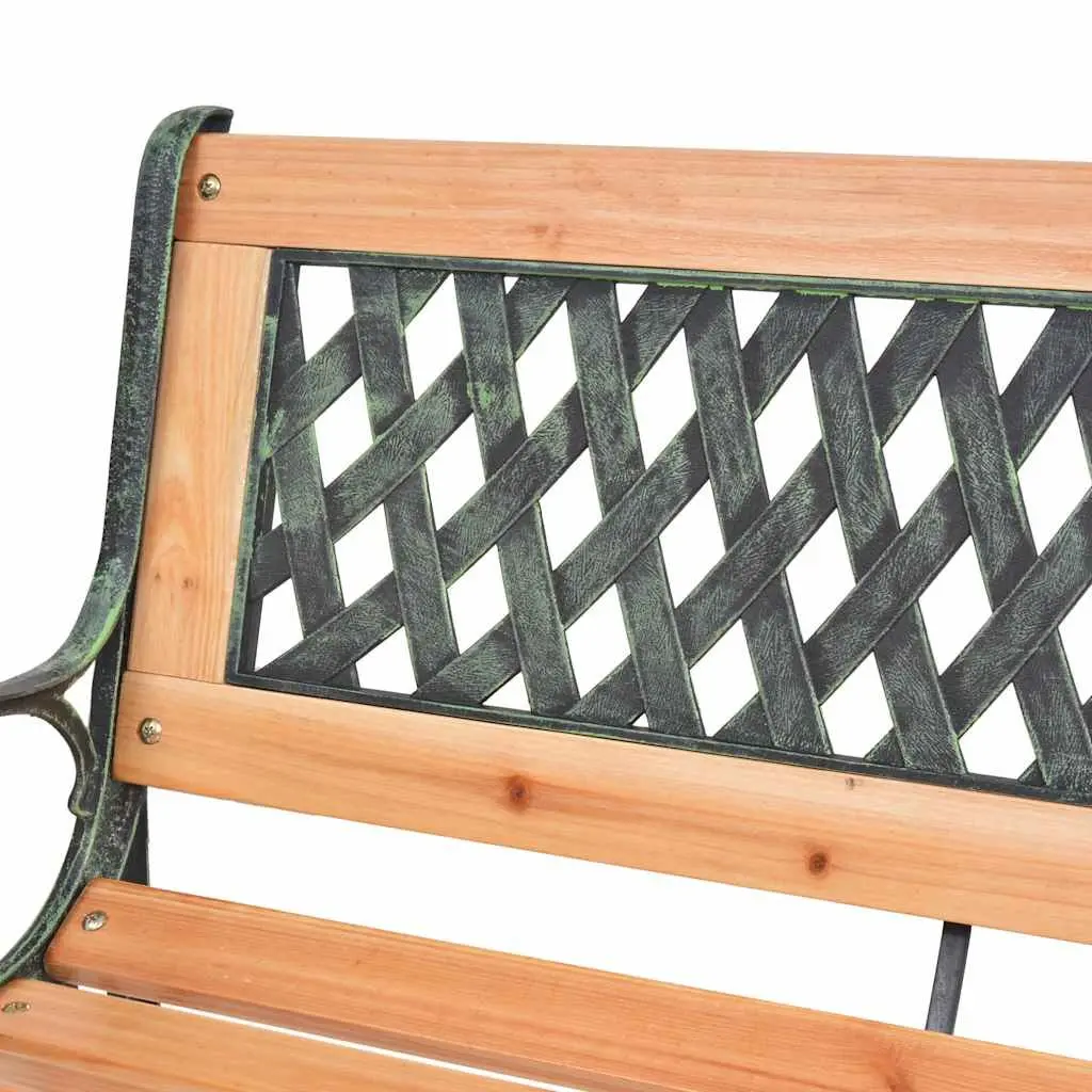 Garden Bench Outdoor Seating 122 cm Wooden Brown