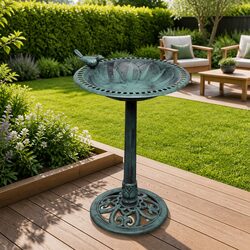 Value-Driven Green Bird Bath for Outdoor Enjoyment