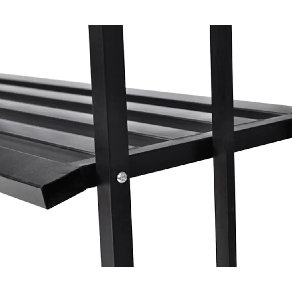 Garden Arch with Bench Outdoor Structure Patio Arbour Black