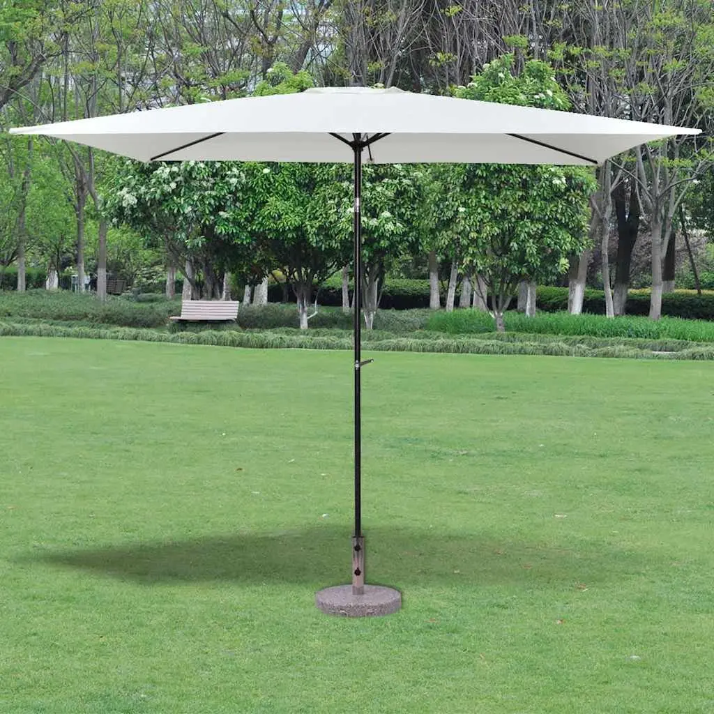 Parasol Stand Outdoor Umbrella Base 45cm Grey Granite Stainless Steel