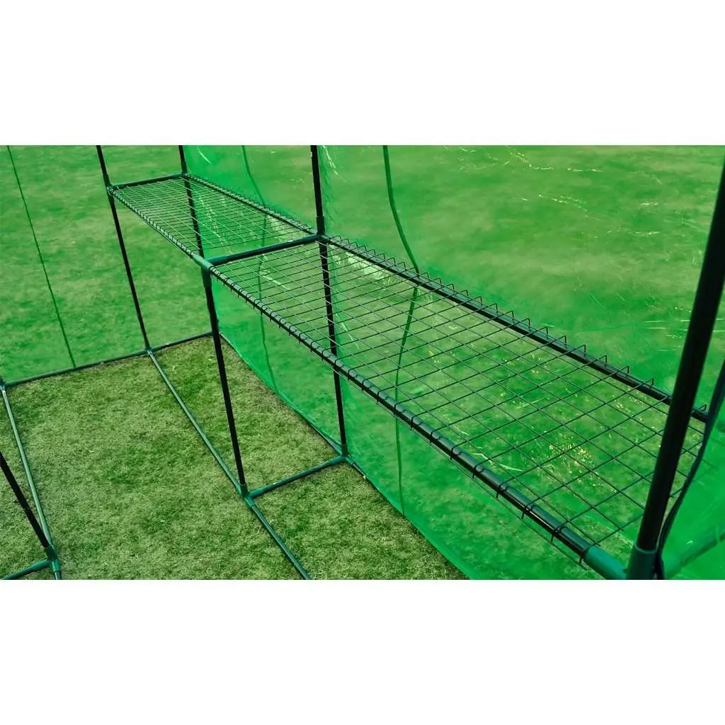 Greenhouse Steel Frame Walk-in Door Transparent Green Cover for Plants and Flowers