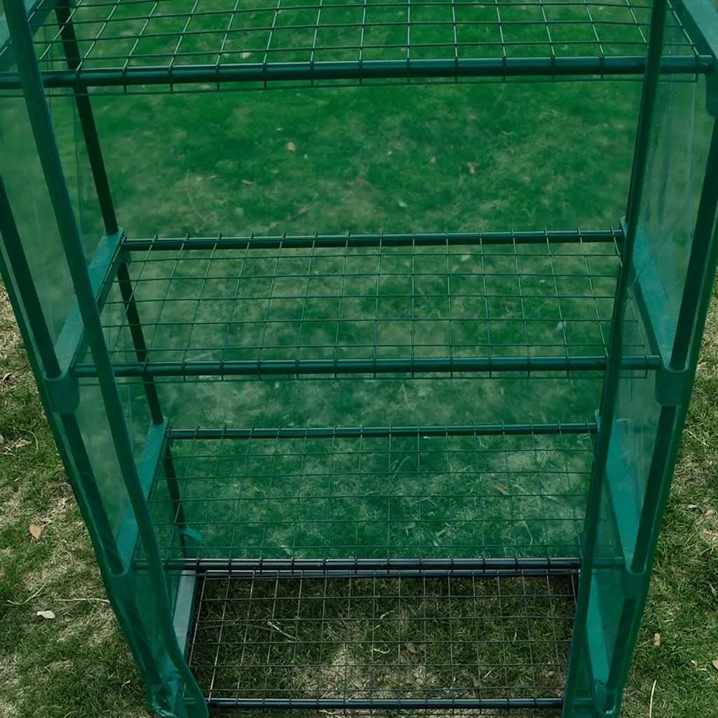 Greenhouse Plant Storage 69x32x160cm Green 4 Shelves Outdoor Portable