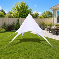 Practical and Spacious 14m White Garden Gazebo