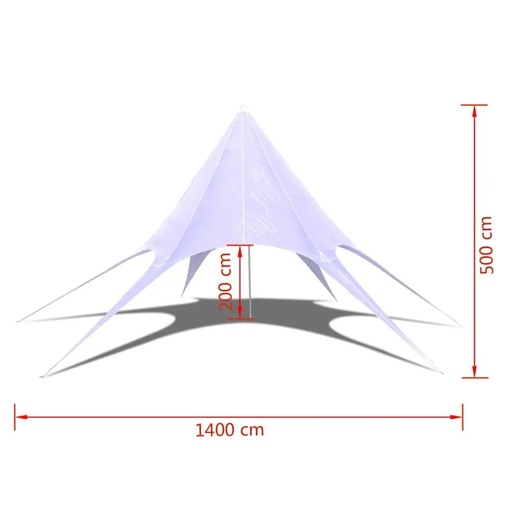 Garden Gazebo Canopy Shelter 14m White Outdoor Hexagon Star