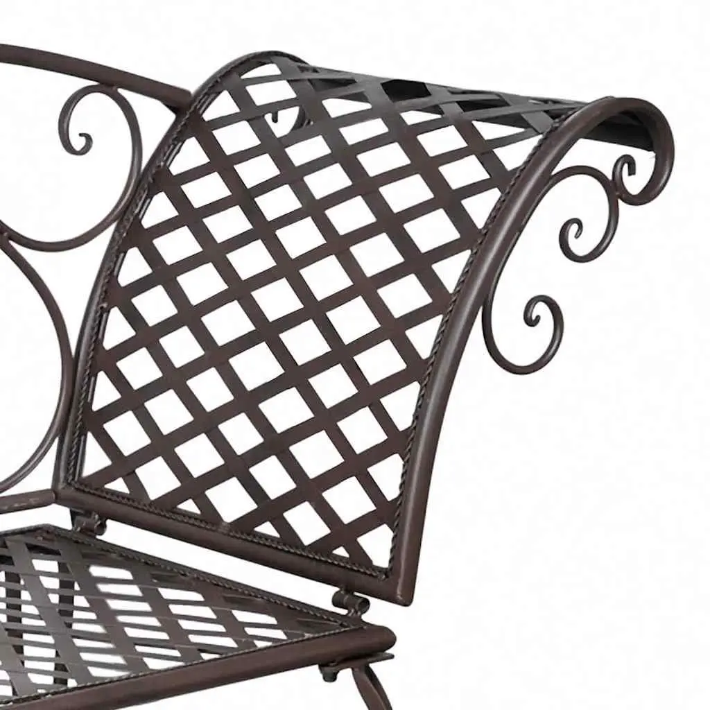 Garden Chaise Lounge Outdoor Lounger 128 cm Brown