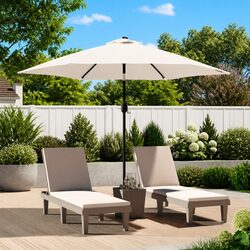 Practical and Affordable 3m Garden Parasol in White