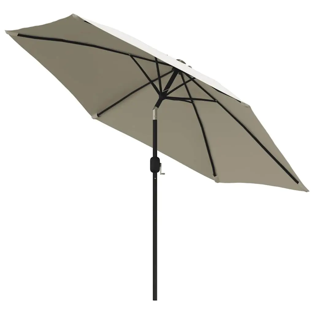 Garden Parasol UV Protection 3m White Outdoor Sunshade Steel Pole Shade