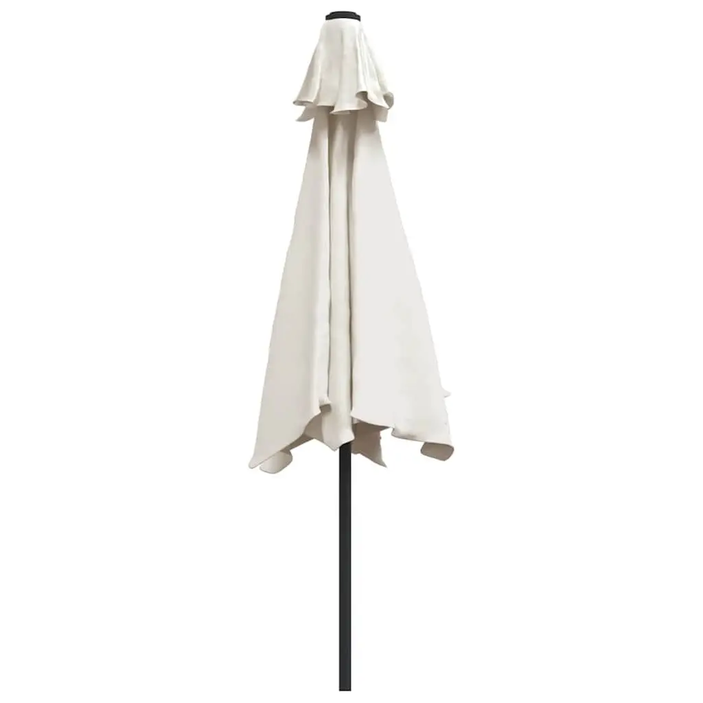 Garden Parasol UV Protection 3m White Outdoor Sunshade Steel Pole Shade