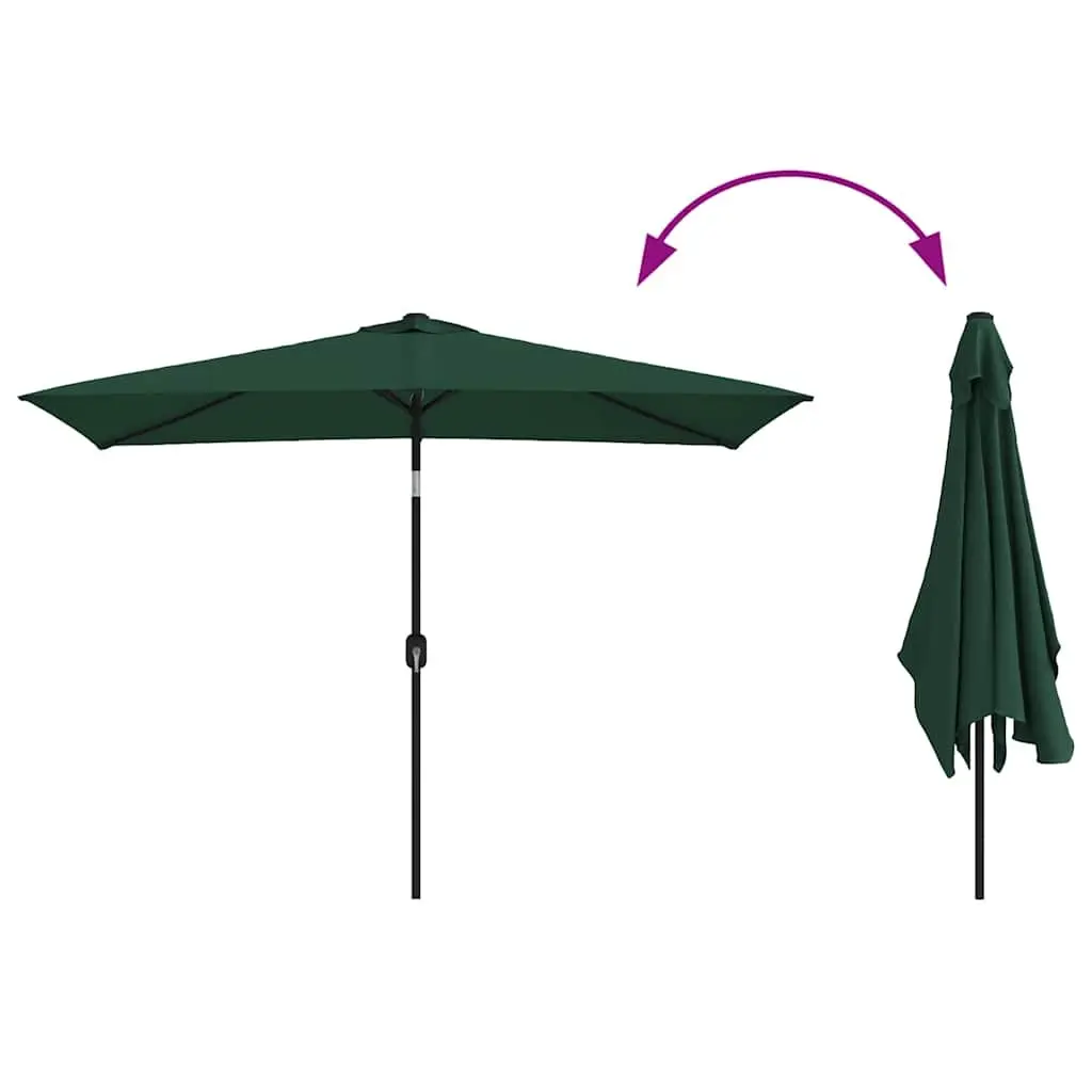 Garden Parasol UV Protective Outdoor Shade 200 x 300 cm Green