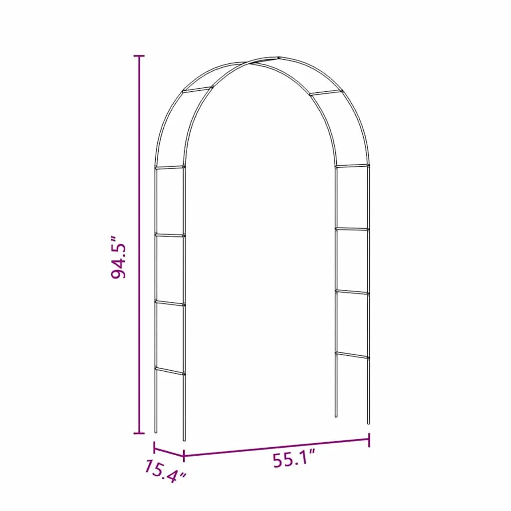 Garden Arch Climbing Plants Support Structure 2 pcs Green Iron