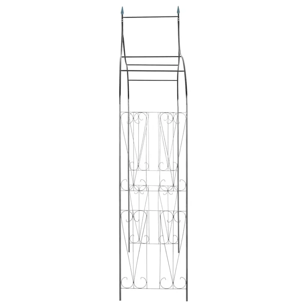 Garden Arch Climbing Plants Support 129cm Width 283cm Height Dark Green Metal