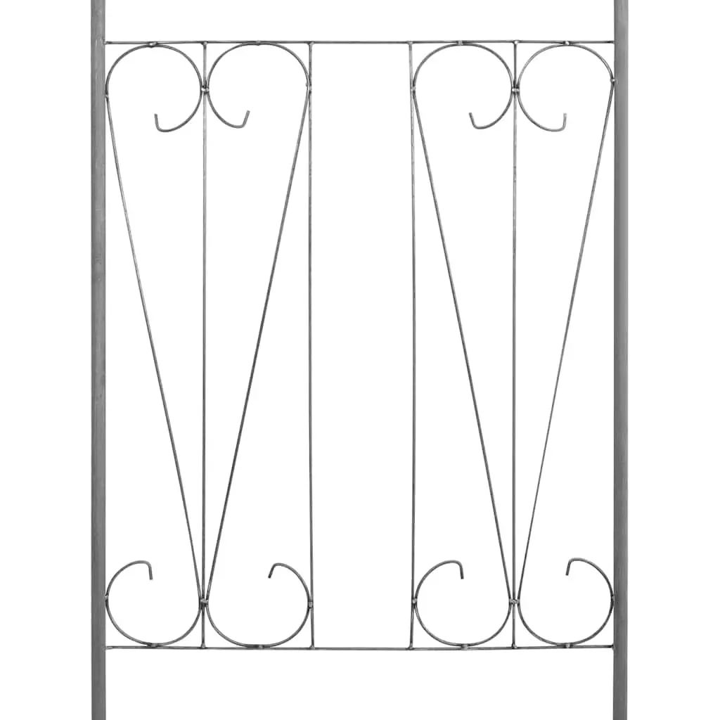 Garden Arch Climbing Plants Support 129cm Width 283cm Height Dark Green Metal