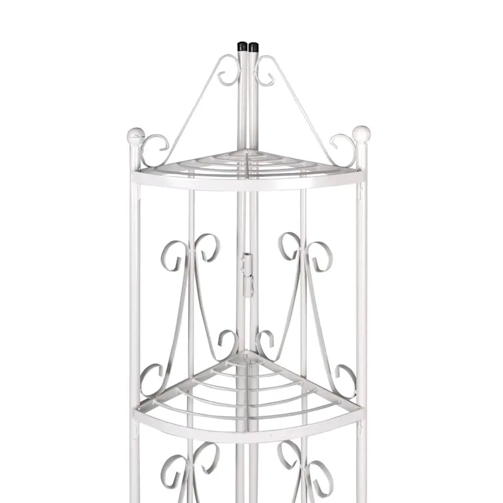 5-Tier Corner Plant Rack Garden Stand Flower Display Shelf 160cm Height White