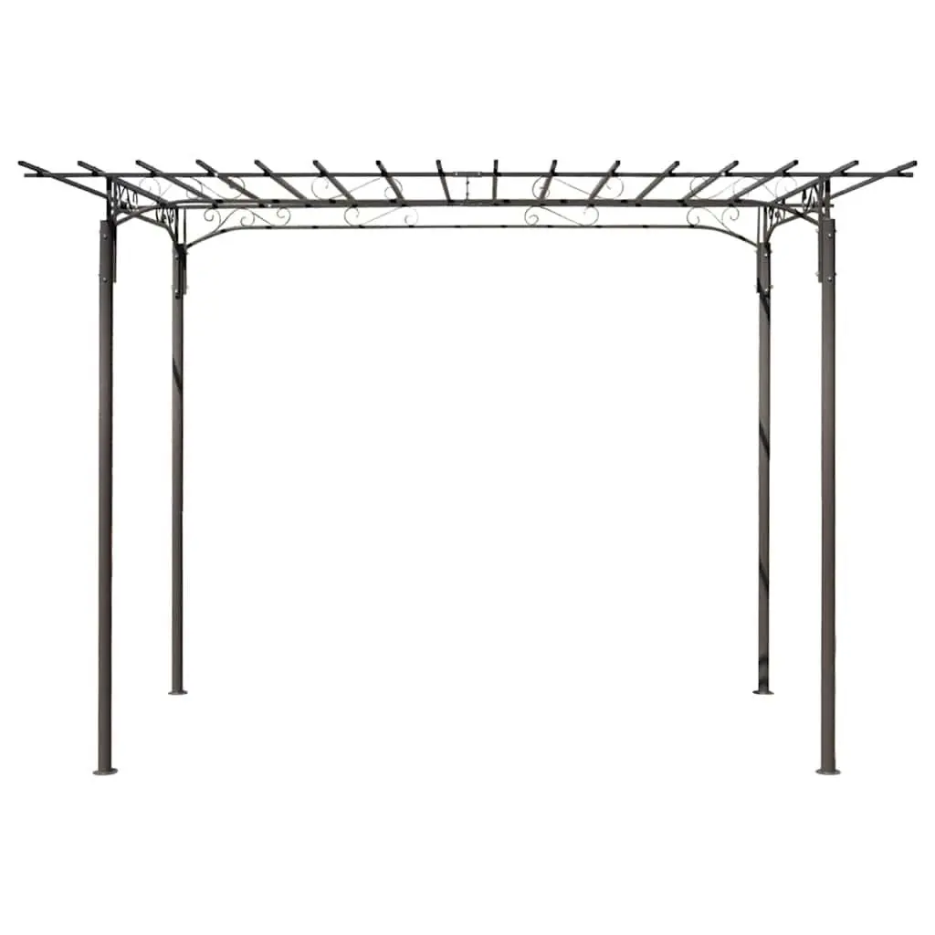 Garden Arbor Pavilion Structure for Climbing Plants Silver