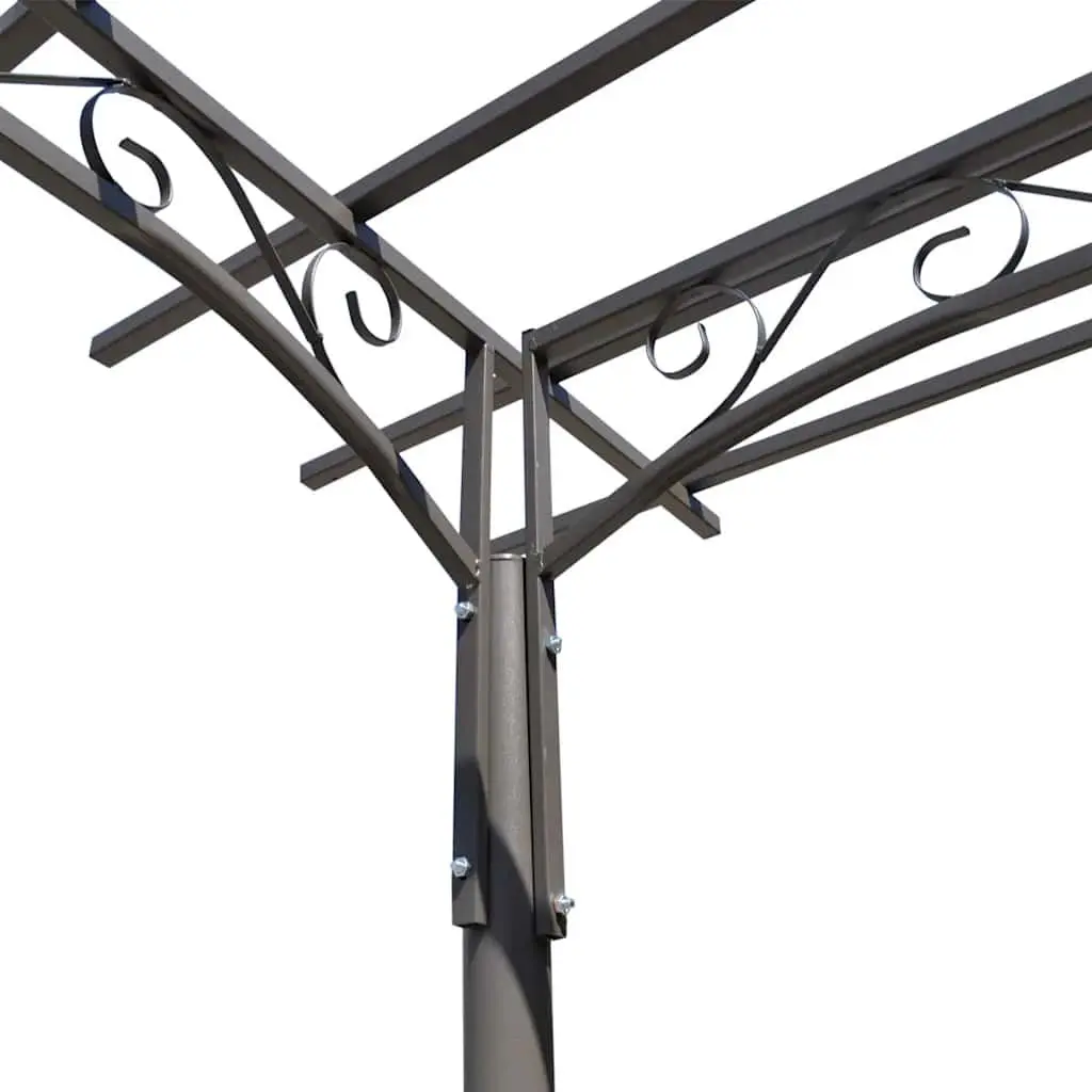Garden Arbor Pavilion Structure for Climbing Plants Silver