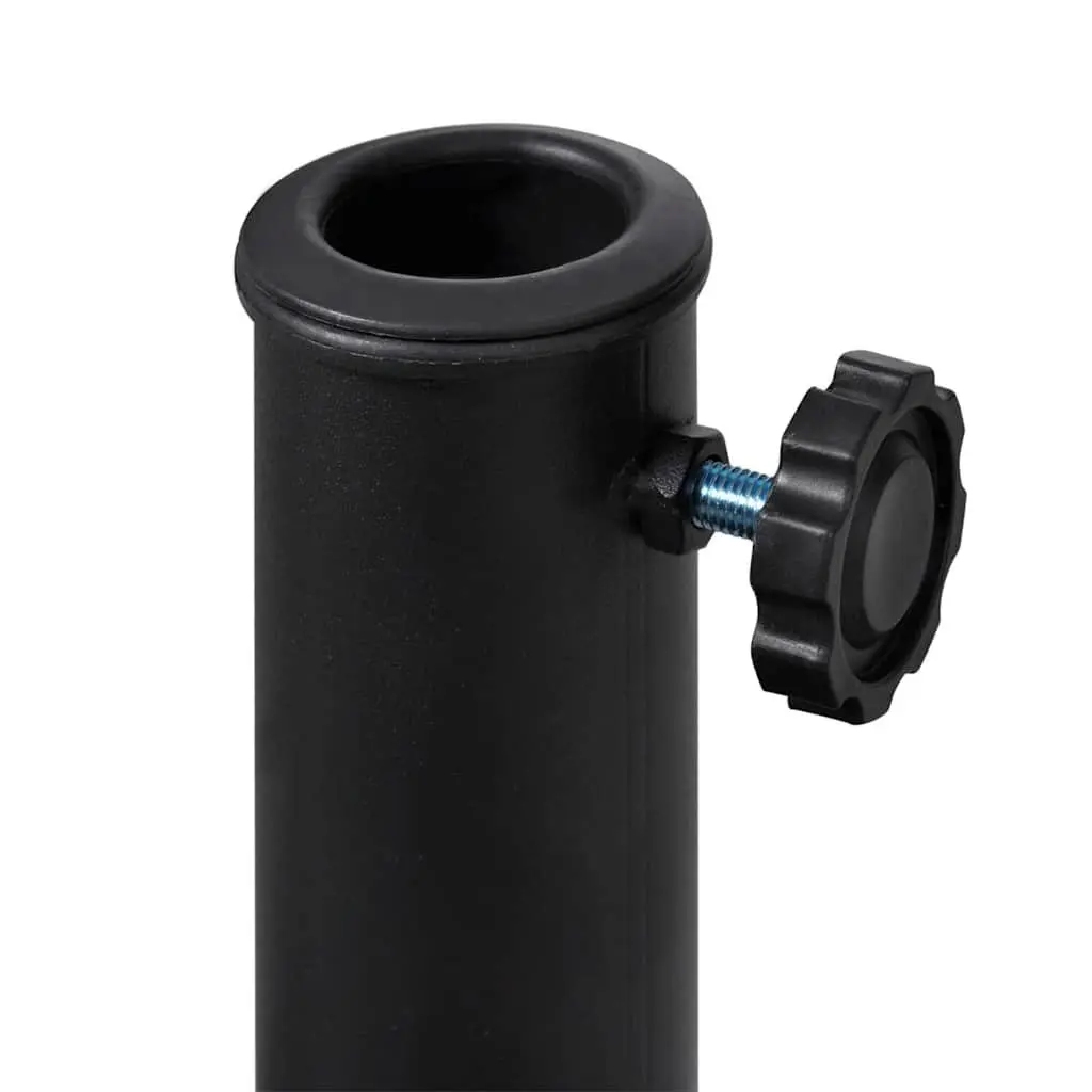 Half Round Parasol Base Outdoor Umbrella Stand Black Resin Garden Patio Holder