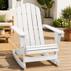 Comfortable White Rocking Chair for Relaxation
