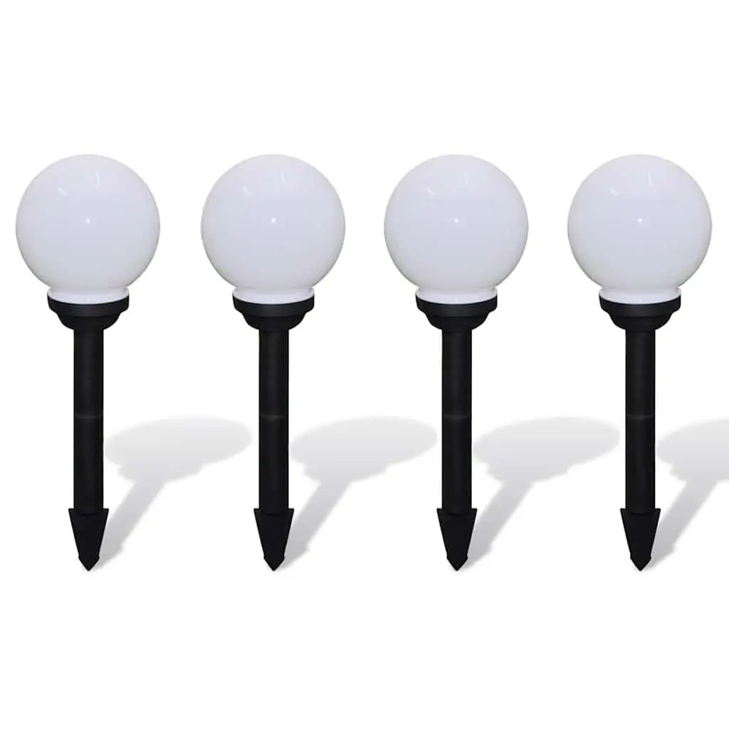 Outdoor Solar LED Lights Garden Decoration 15cm White 4 Piece Set
