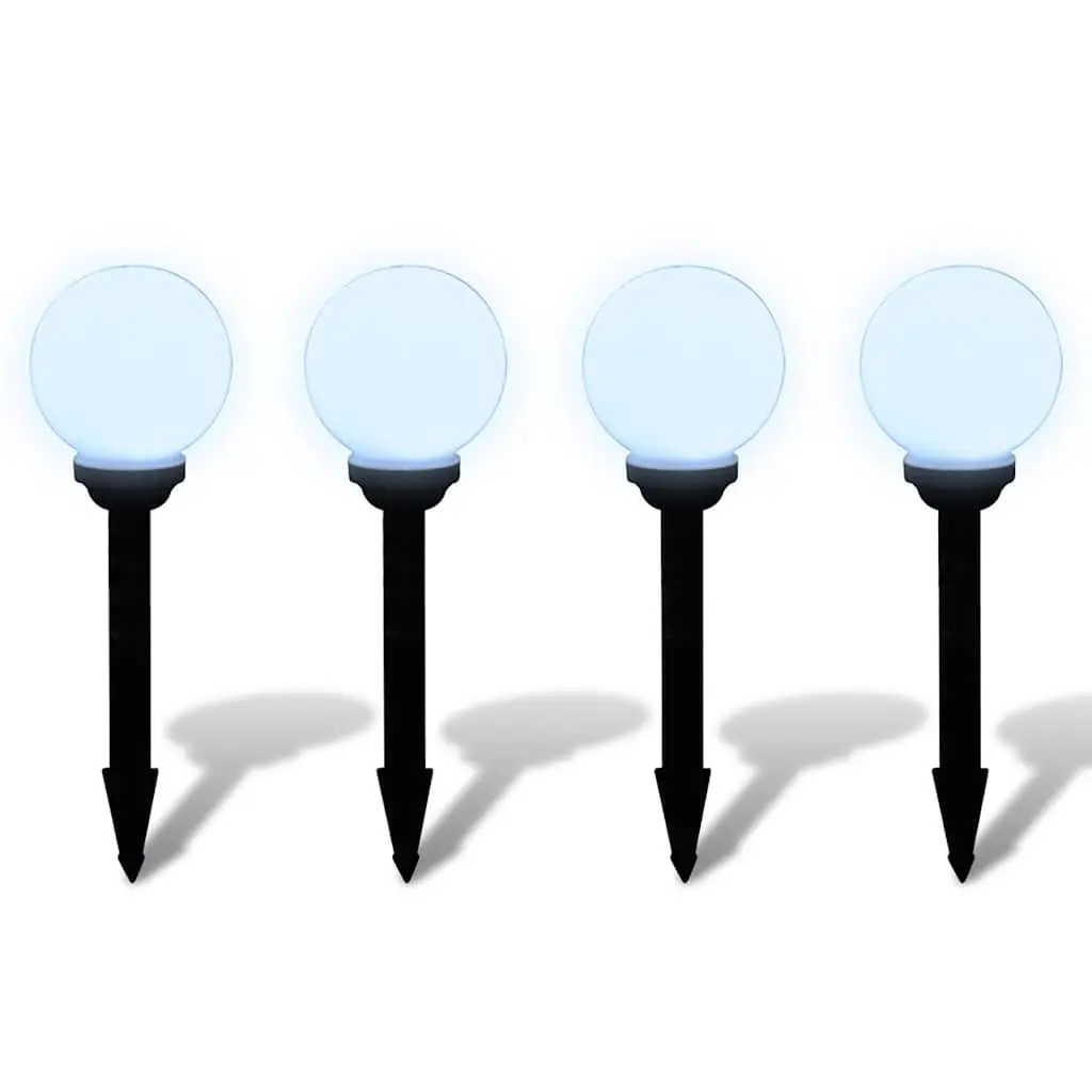 Outdoor Solar LED Lights Garden Decoration 15cm White 4 Piece Set