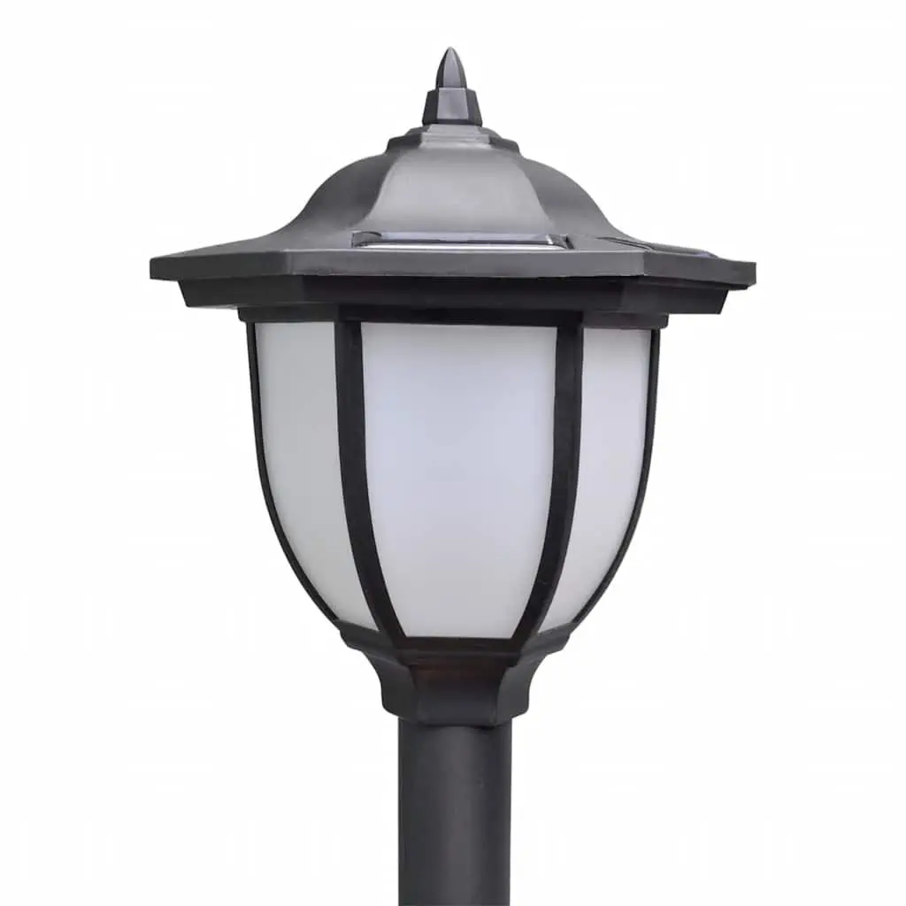 Solar Lights Outdoor Garden Patio Fence Lighting Two LED Lamps Grey