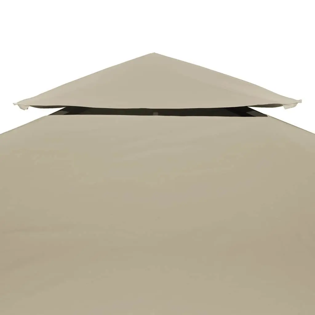 Waterproof Gazebo Canopy Top Cover Replacement 3x3m Beige Outdoor