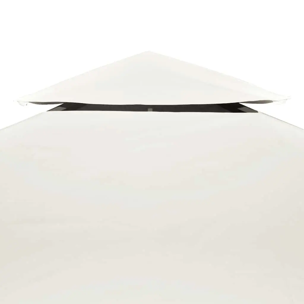 Gazebo Canopy Top Cover Water-Resistant 3m x 4m Cream White