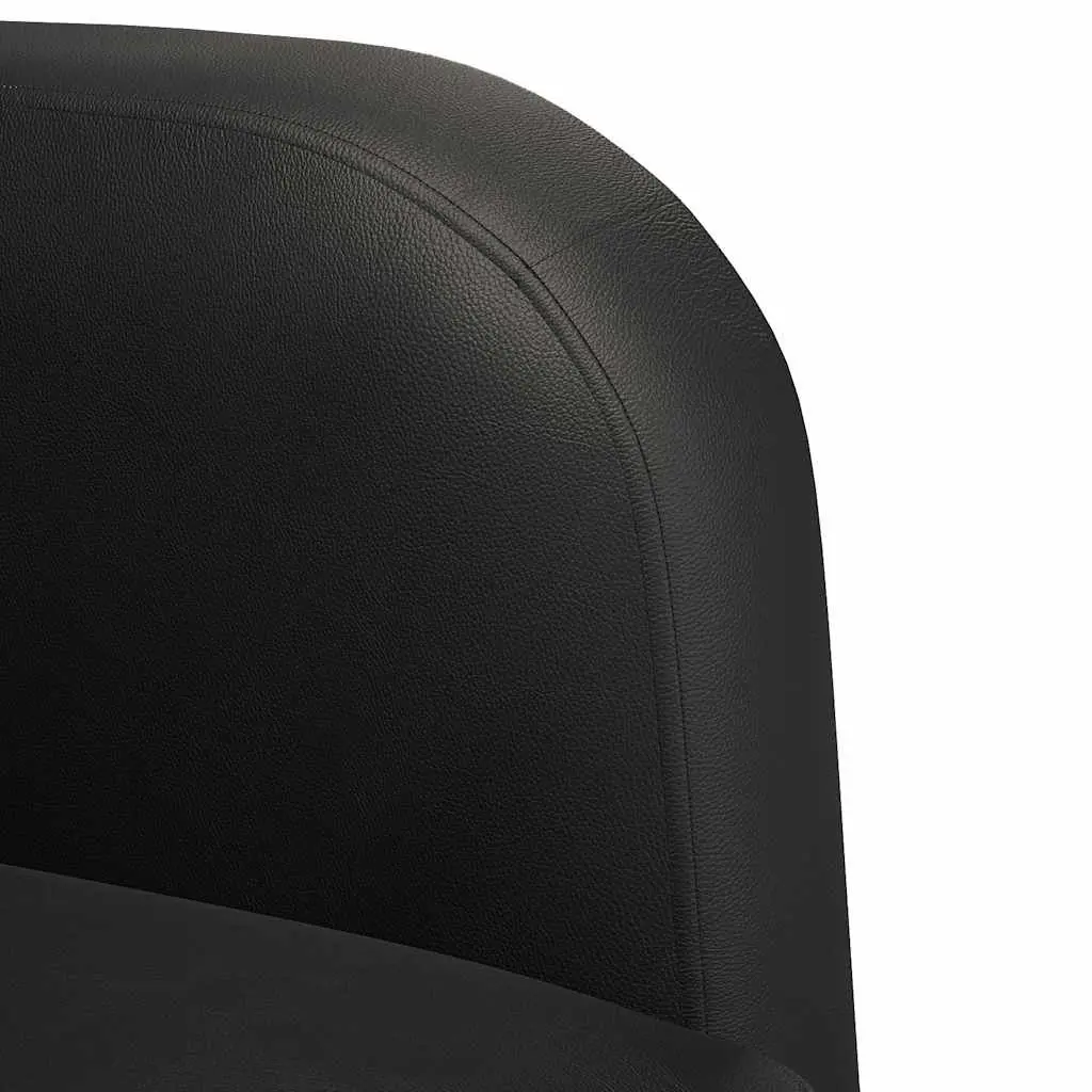 Arm Chair Reading Relaxation 54cm Black Faux Leather