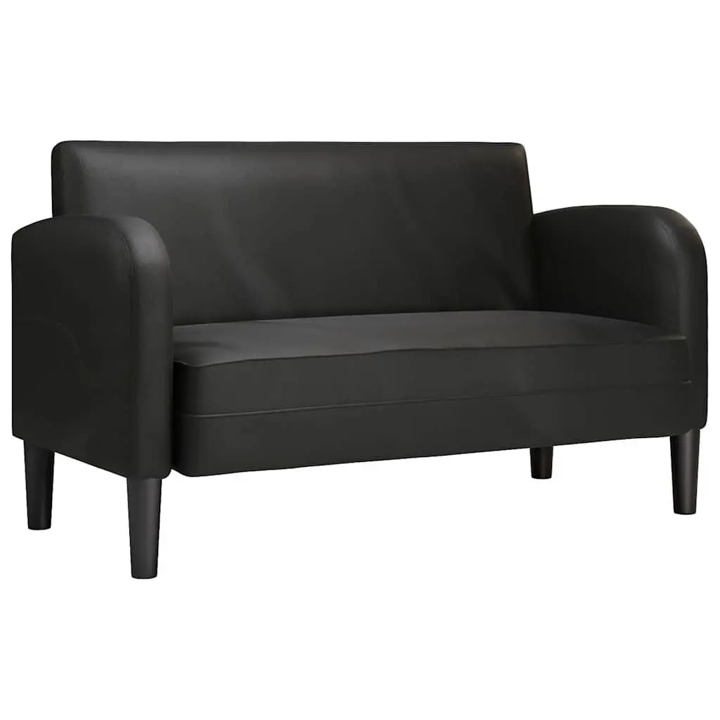Loveseat Sofa Compact Two-Seater 110 cm Black