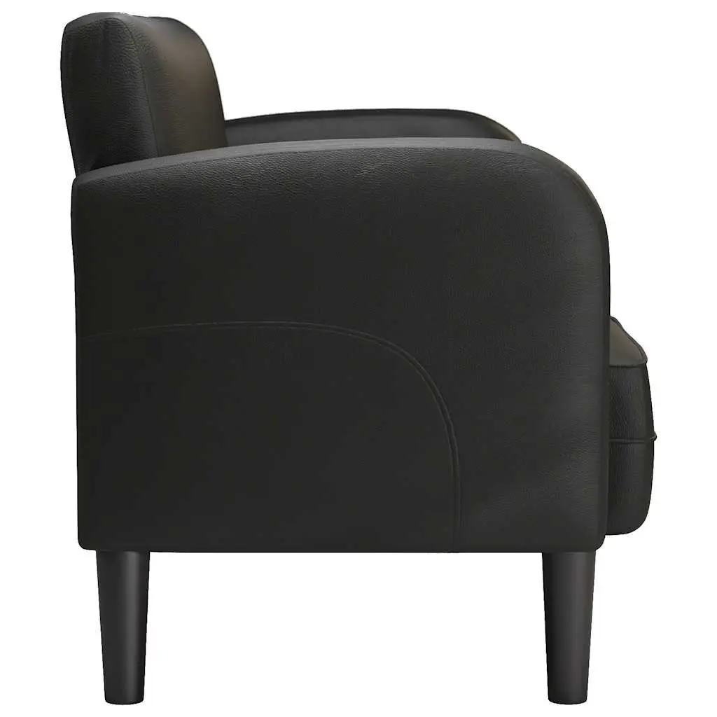Loveseat Sofa Compact Two-Seater 110 cm Black