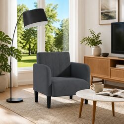 Reassuring Comfort with Grey Velvet Arm Chair
