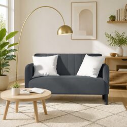 Value Meets Comfort in Grey Velvet Loveseat Sofa