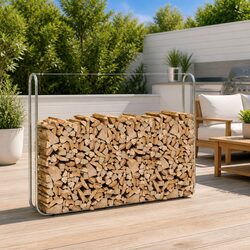 Reliable Galvanised Steel Firewood Rack for Logs
