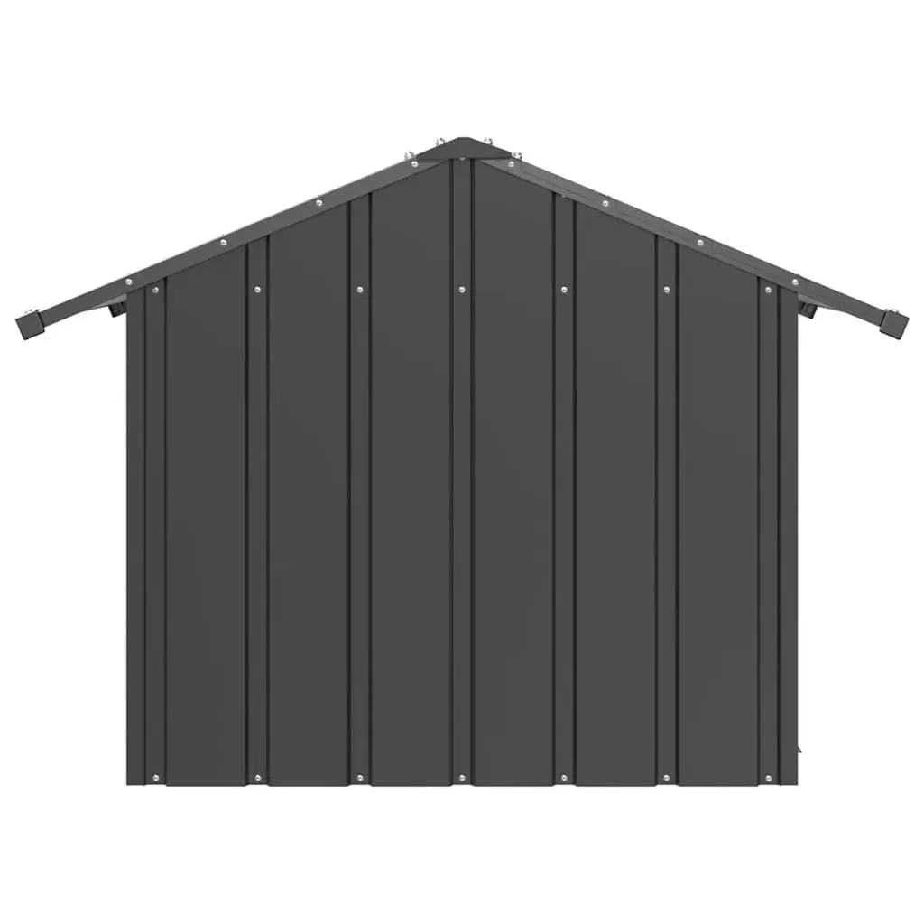 Dog House Galvanised Steel Outdoor Pet Shelter 85x107x81cm Anthracite