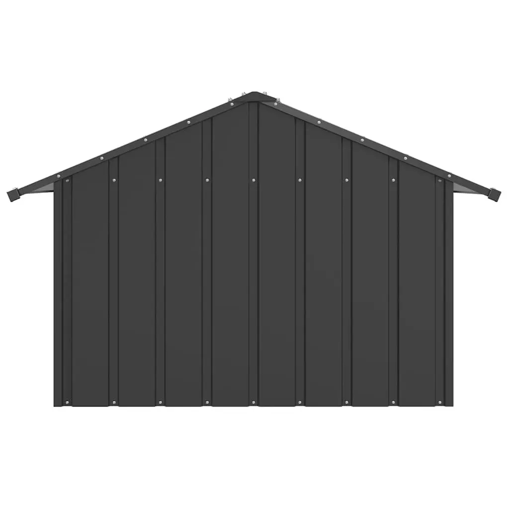 Dog House Roof Shelter Galvanised Steel Outdoor Pet Kennel 83 x 130 x 85 cm Anthracite