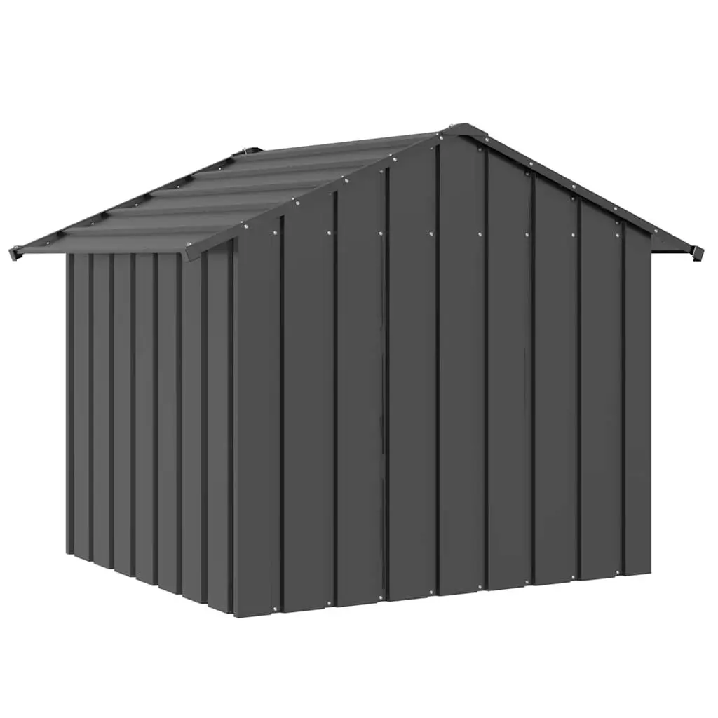 Dog House Outdoor Pet Shelter Galvanised Steel 131 x 101 x 102 cm Anthracite