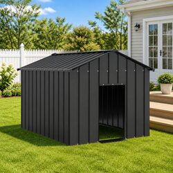 Comforting Anthracite Dog House Offering Safety and Shelter