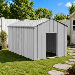 Comfortable Grey Galvanised Steel Dog House for Pets