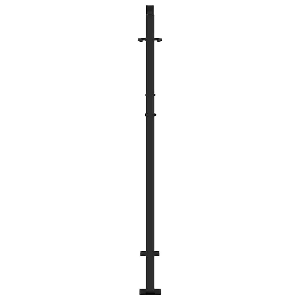 Garden Gate 100x125cm Black Steel Outdoor Fence Entry Laser-Cut Design Lockable