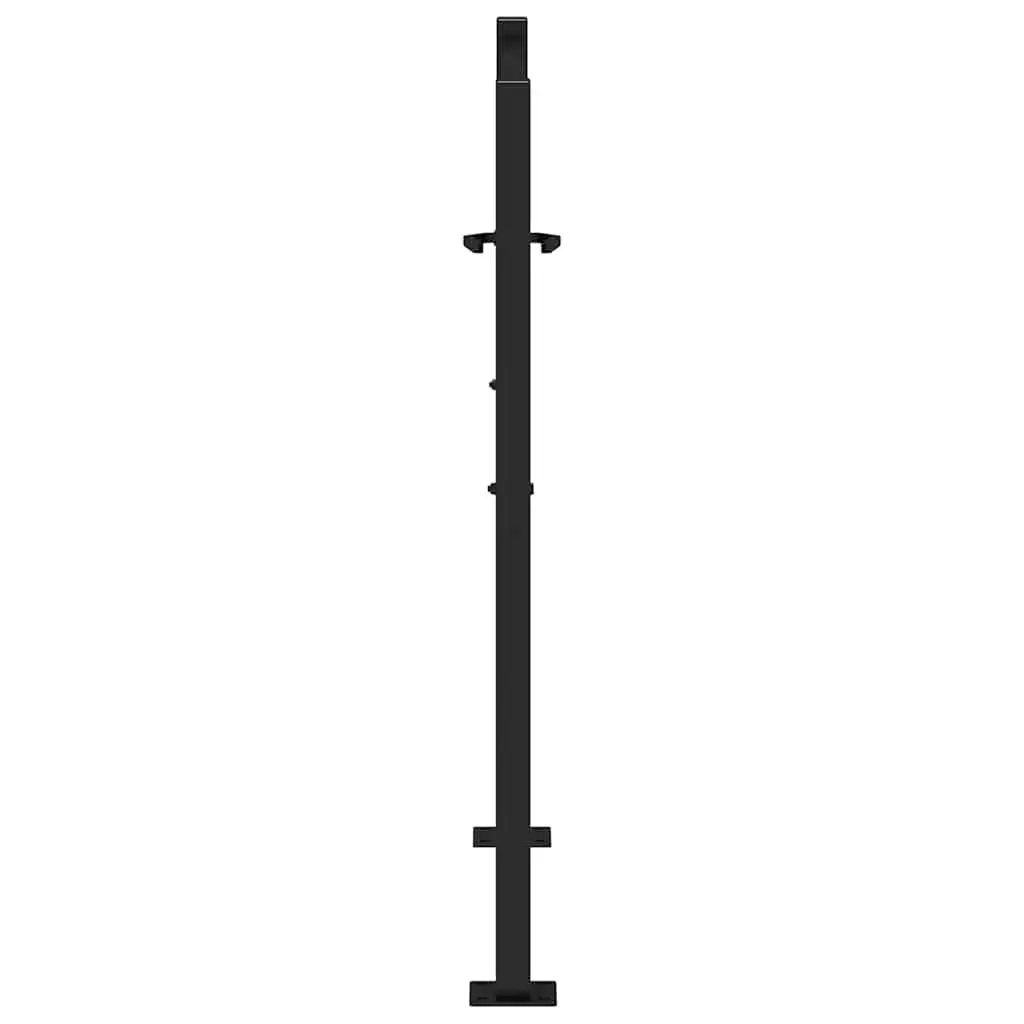 Garden Gate Black 100x100 cm Steel Laser-Cut Design Lockable Entrance Patio