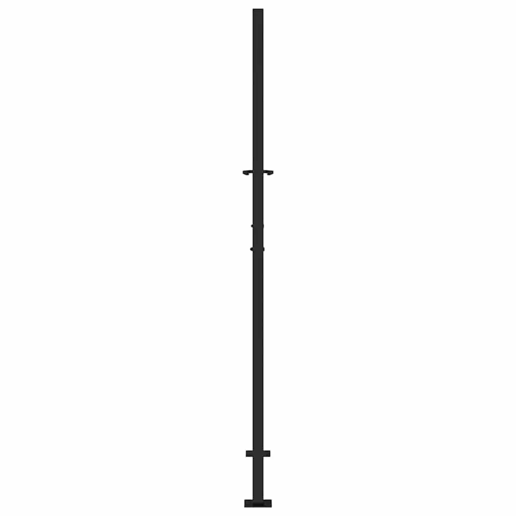Garden Gate Black 100x175 cm Steel Laser-Cut Design Lockable Entrance Fencing