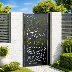 Reliable Garden Gate with Flame Design for Your Home