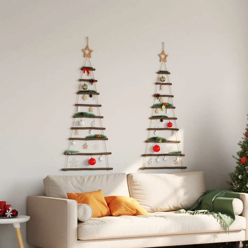 Hanging Christmas Trees Decoration Wooden Natural Branch 55 x 120 cm