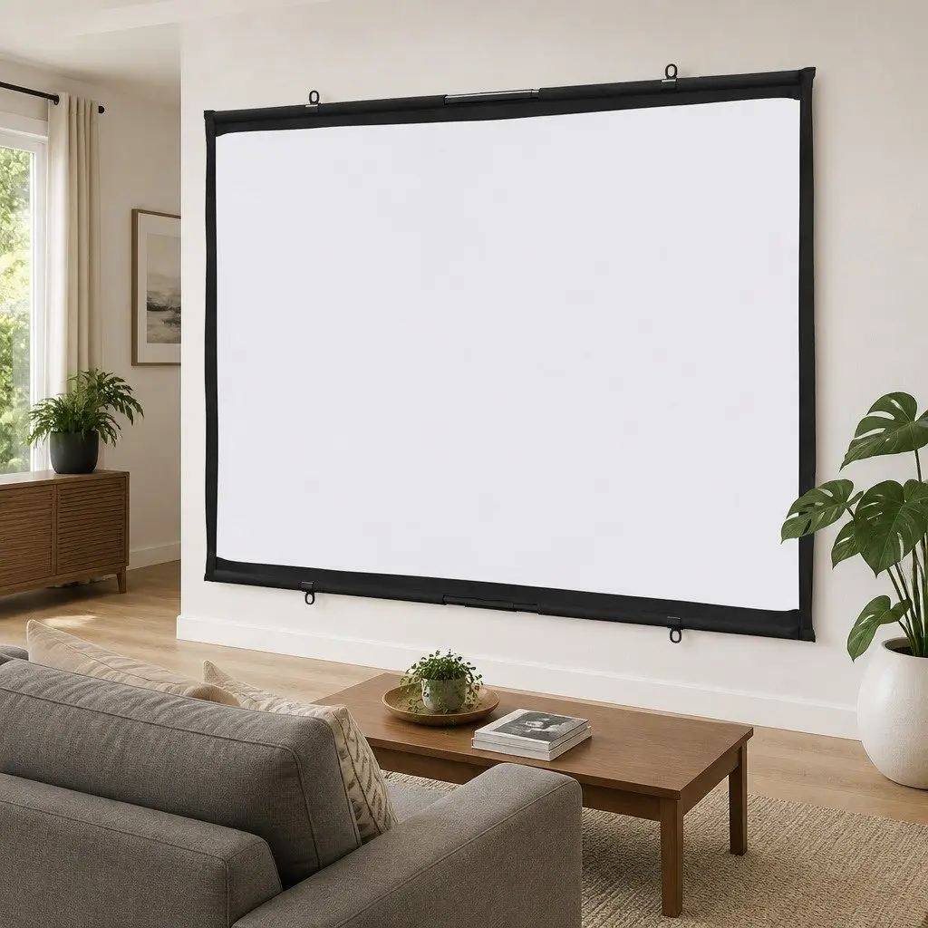 60 Inch Wall-Hanging Projection Screen for Home Use