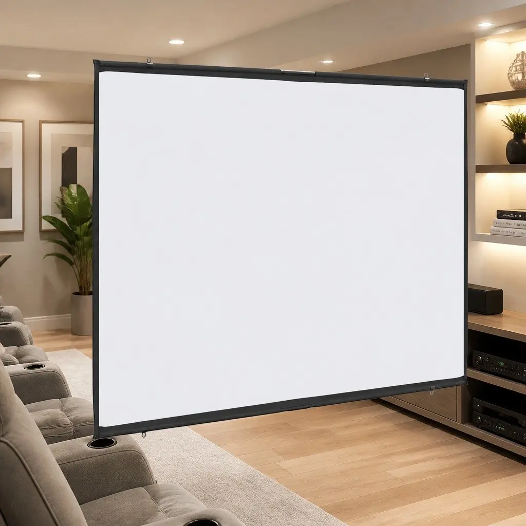 90 Inch Projection Screen with Easy Setup for Home Theaters