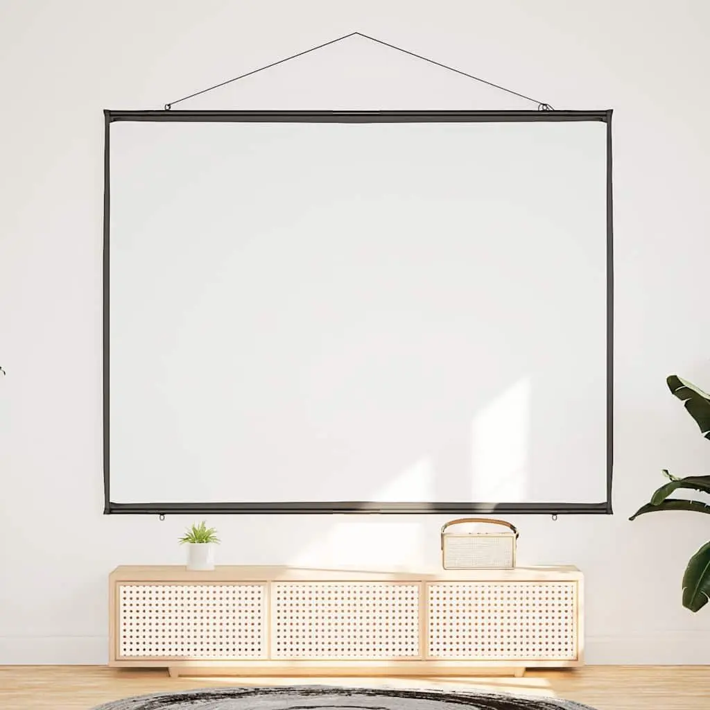 Projection Screen Wall-Hanging 90 Inch 4:3 Home Theater Classroom Presentations