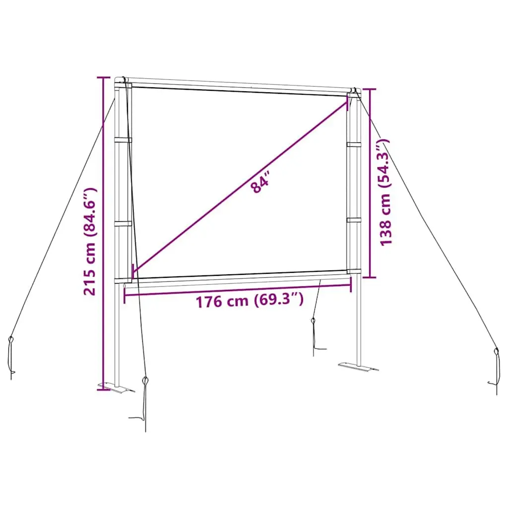 84-Inch Projector Screen for Events