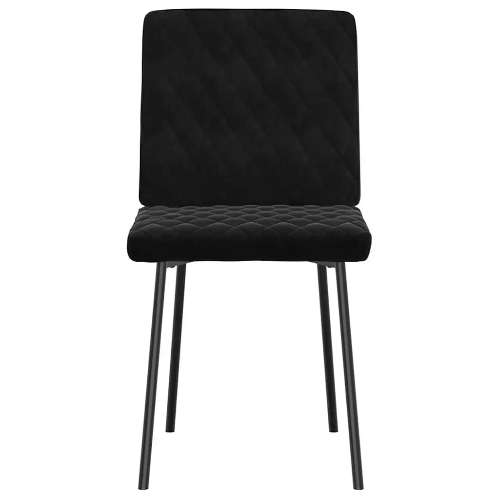 Dining Chairs 2 pcs Black Velvet Kitchen Room Seating