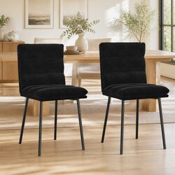 Comfortable and Durable Black Velvet Dining Chairs