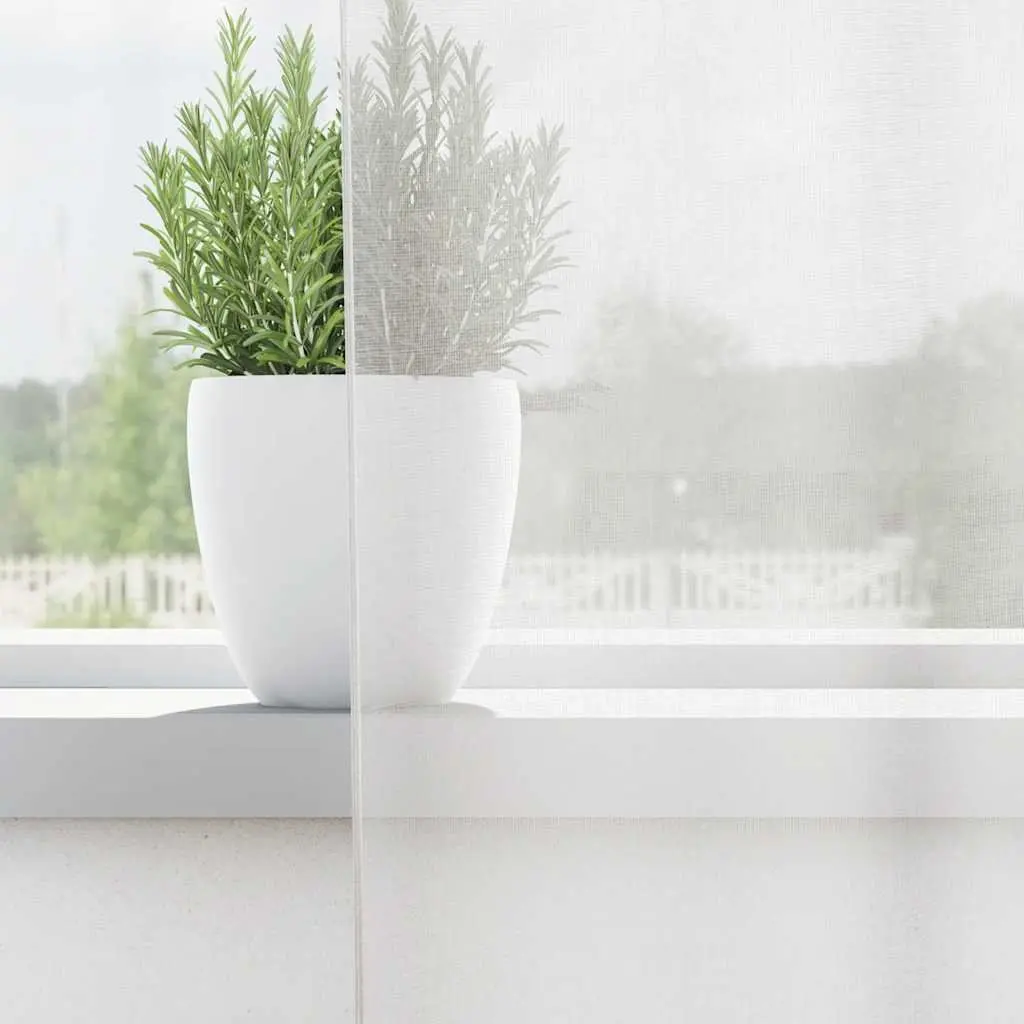 Voile Curtains Semi-Transparent Window Panels 2 pcs White