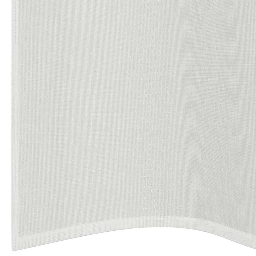 Voile Curtains Semi-Transparent Window Panels 2 pcs White